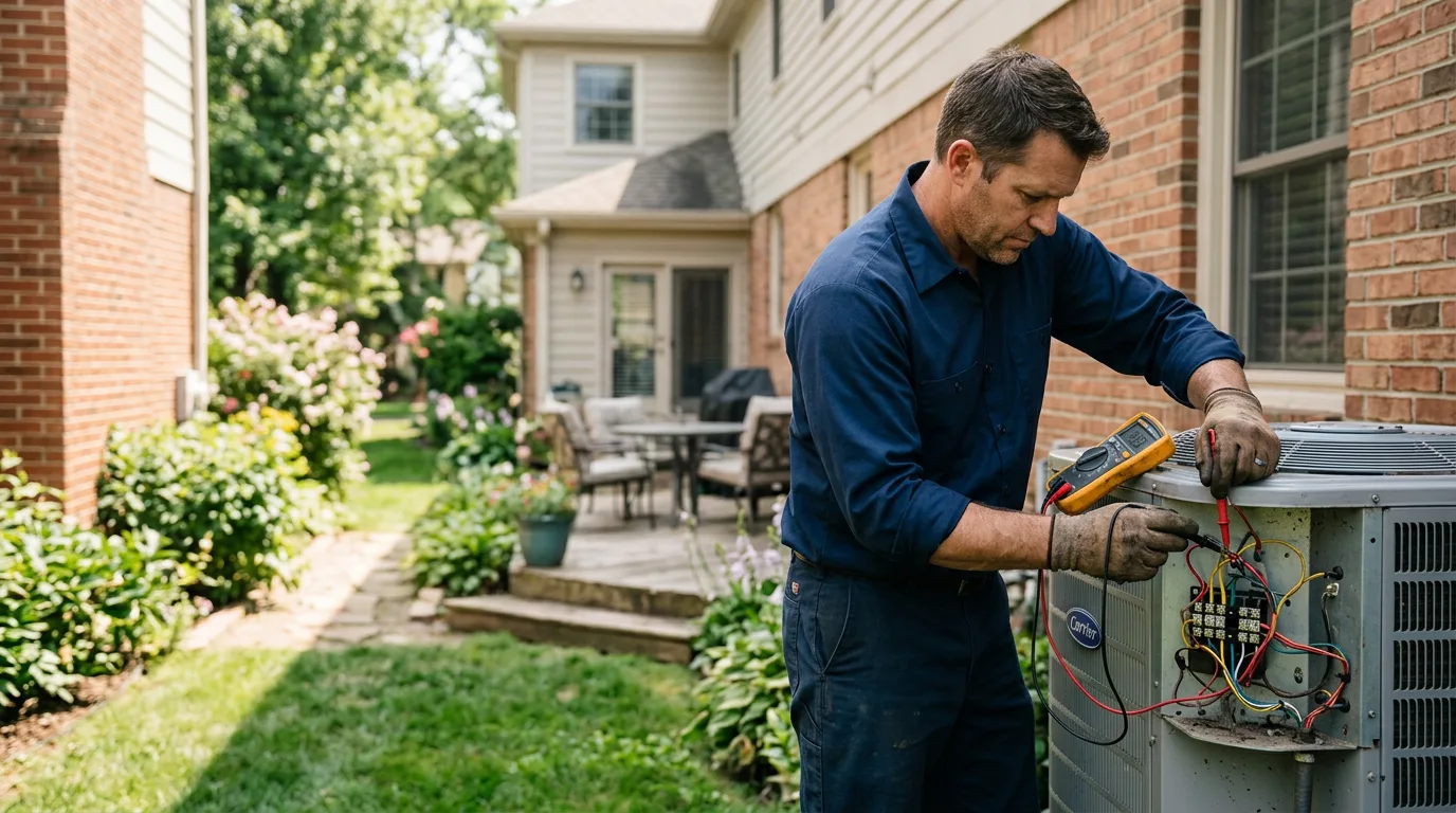 HVAC technician working near Jeffersonville, OH